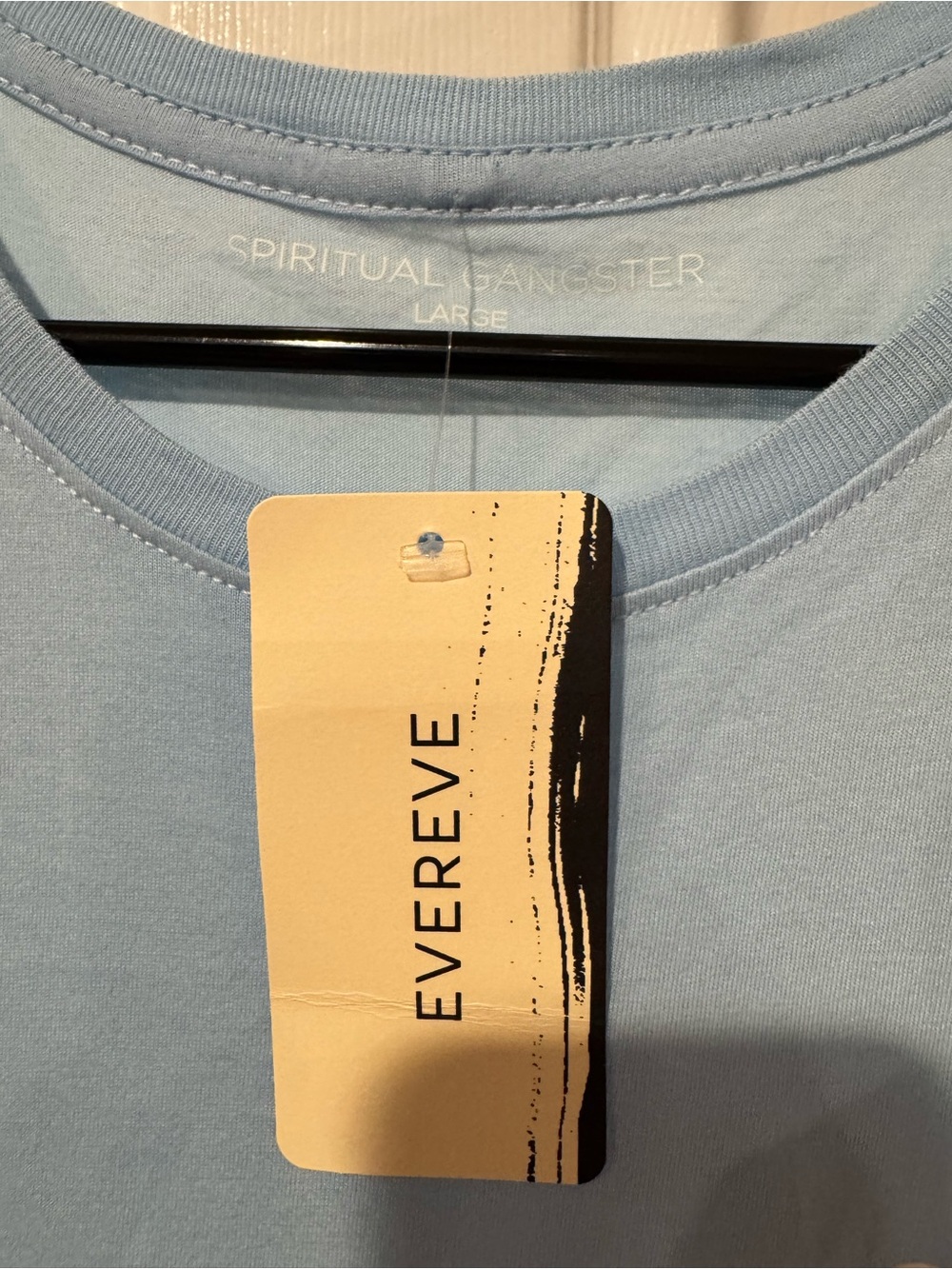 NWT Spiritual Gangster Light Blue Sleeveless Tank Top - "Happiness is the Way" - Picture 2 of 5